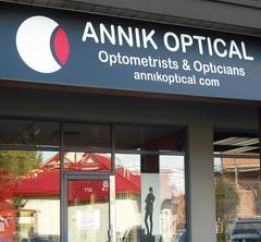 Exterior of Annik Optical storefront