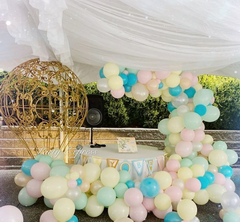 Multicoloured balloon party decorations