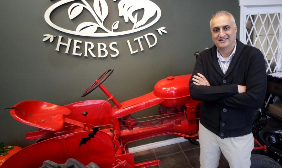 Ron Brar, one of the founders of Surrey-based Evergreen Herbs Ltd.