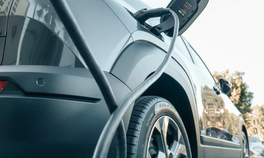 electric vehicles being charged